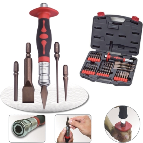 27pcs Interchangeable Punch & Chisel Set