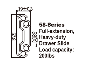 5801 Heavy-duty Drawer Slide slide