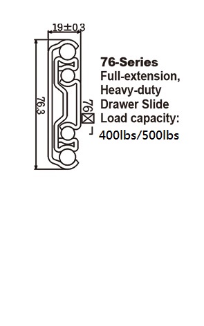 7650 Heavy-duty Drawer Slides