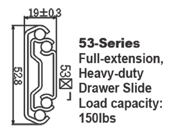5301 Heavy duty Full-extension drawer slide
