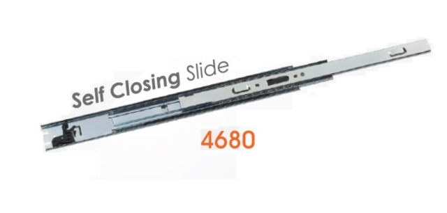 4680 Medium-duty Full Extension Ball Bearing Drawer Slides with self closing