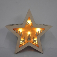 WOODEN STAR LIGHT SET