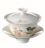 Celestial Spring Covered Bowl (small-size)- Green-backed Tit