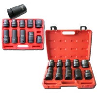 11-pc 1” Dr. Duometric Truck Service Hi-Viz Impact Socket Set CR-MO