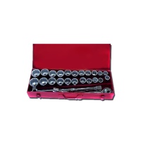 27-pc 3/4” Dr. Socket Set CR-V (12-point model, metric combination, SAE approved)