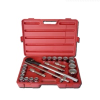 22-pc 3/4” Dr. Socket Wrench Set CR-V (12-point model, metric combination)