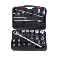 23-pc 3/4” Dr. Socket Wrench Set CR-V  (6-point model, metro combination)