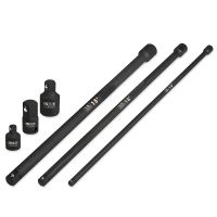  15-Inch Impact Extension Bar and Adapter Set, 6 Piece, 1/4, 3/8, 1/2-Inch Drive | Cr-V