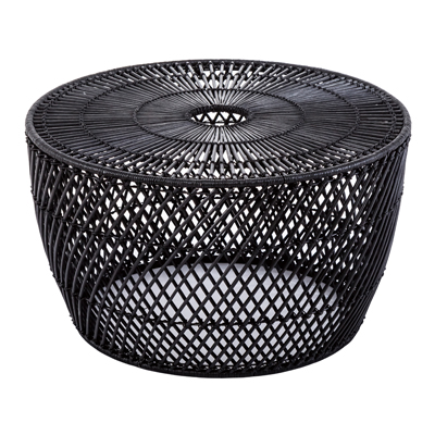 The Black SOGO WICKER DRUM COFFEE TABLES