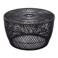 The Black SOGO WICKER DRUM COFFEE TABLES