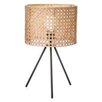 HK SPLIT CANE WEAVE TABLE LAMPS