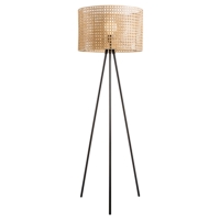 HK SPLIT CANE WEAVE FLOOR LAMPS