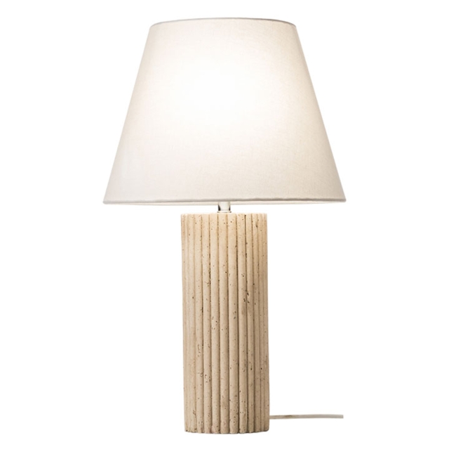 SCALLOP STONE CASTING TABLE LAMPS