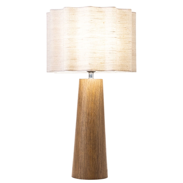 WOODEN/SCALLOP SHADE TABLE LAMPS