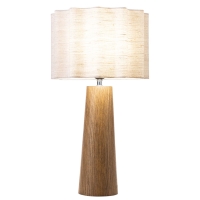 WOODEN/SCALLOP SHADE TABLE LAMPS