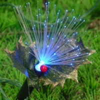 10pcs Optic Fiber with Leaf Light Set 