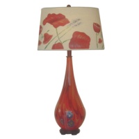 Art Glass Table Lamp with Night Light