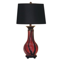 Art Glass Table Lamp with Night Light