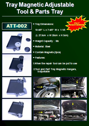 Tray Magnetic Adjustable Tool & Parts Tray