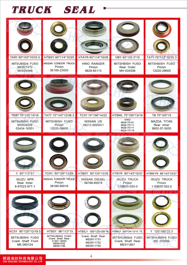 Oil Seals Catalogue | Oil Seals | Engine Parts | Engine Systems | Auto ...