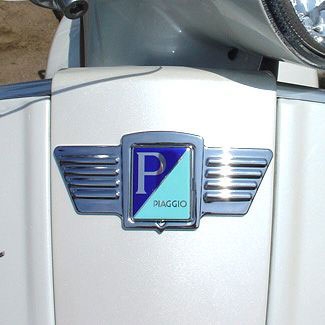 Chrome-plated Decorative Wings for Vespa Piaggio Logos