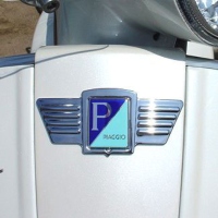 Chrome-plated Decorative Wings for Vespa Piaggio Logos