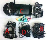 GY6, Long Engine case Black