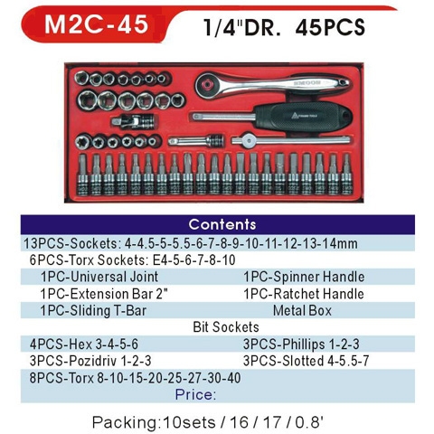 Sockets / Socket Wrench Sets / 1/4