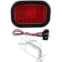 24p LED Rectangular Rear Sealed Stop, Turn and Tail Light 