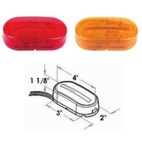 4p LEDs Oblong Clearance and Side Marker Light w/Reflex