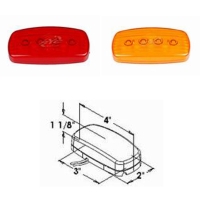 4p LEDs Oblong Clearance and Side Marker Light 