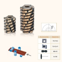 Cutter Helical Planing Cutter -With Throw-Away TCT Tips