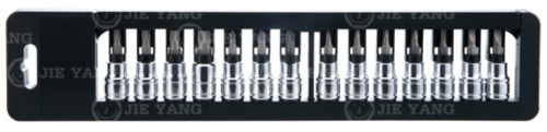 Bit socket set with holder