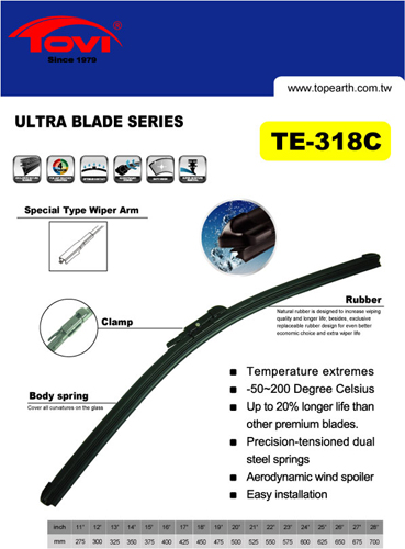 Frameless Wiper Blade, Ultra Blade-OE Fit