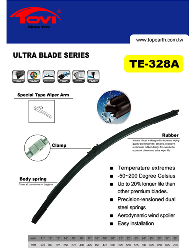 Frameless Wiper Blade, Ultra Blade-OE Fit