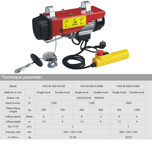 Mini Electric Hoist