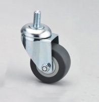 2x7/8 Dual-brake Screw-in TPR Swivel Caster