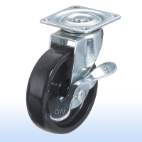 3” x 7/8 Flat-plate Swivel Caster w/Brake