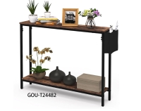 Slim Console Table With Side Pocket