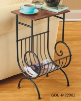 Scrolling Metal Design Magazine Rack