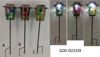 SOLAR GLASS LANTERN GARDEN STAKE