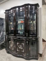 Ebony French Inlaid Wine Cabinet (W 5`8)