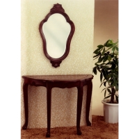 Semi-Circle Mahogany Console Table & Mirror Set