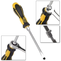 Screwdriver with hex shoulder - Slot