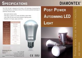 PATENTED POST POWER AUTODIMMING LIGHT (P-PAD LIGHT)