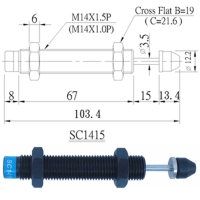 SC series: Non-adjustable, self compensation type shock absorbers.