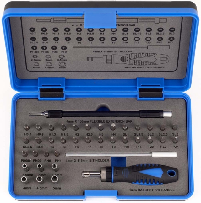 39pcs Ratchet Screwdriver And Precision Bit Set