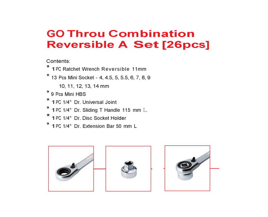 GO Throu Combination Reversible(26pcs)