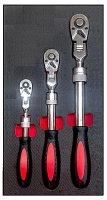 Telescopic Swing Ratchet Handle Set - 3 PCS