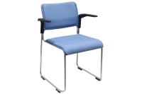 Plastic Stacking Chair With Armrest